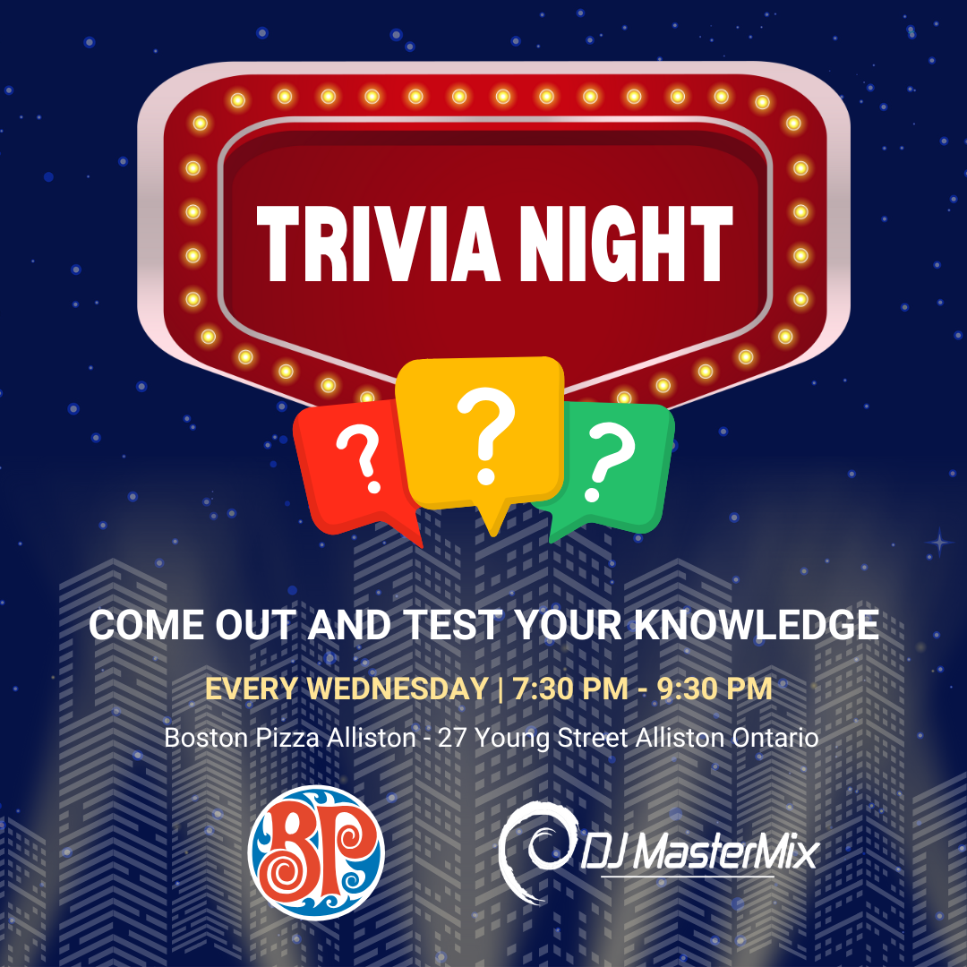 Wednesday night trivia Boston Pizza Trivia Alliston